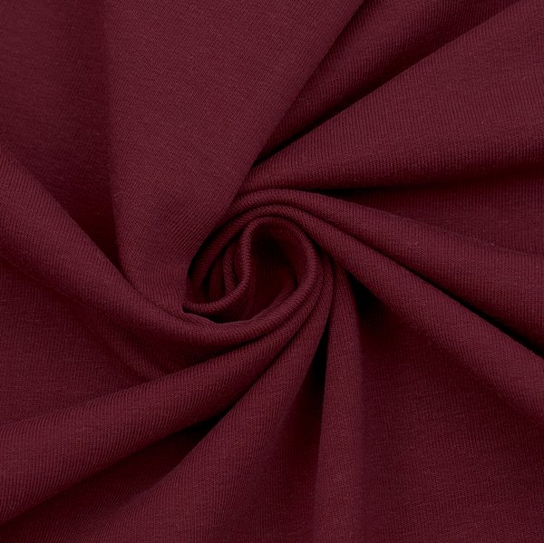 French Terry sweatshirtstof Fashion Basic 2 - 150 cm - Bordeaux - Sweatshirtstoffer, Beklædningsstoffer, Stof
