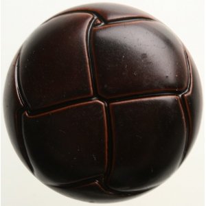 Knapp Rund 1-hulls 15 mm 5stk - Mørk brun med ruter Knapp Rund 1-hulls 15 mm 5stk - Mørk brun med ruter
