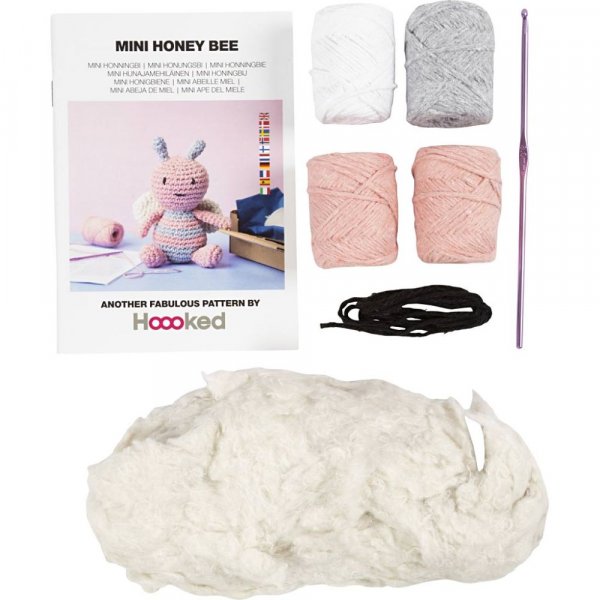DIY-s�t amigurumi honningbi pastelfarver - 1 pakke.