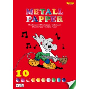 Metalliskt papper A4 10 f�rger - FSC certifierat