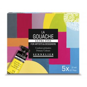 Gouachemaling Sennelier X-Fine Set 5 x 21ml Gouachemaling Sennelier X-Fine Set 5 x 21ml