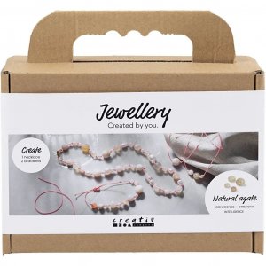 DIY Kit - Agat smykker - Pink DIY Kit - Agat smykker - Pink