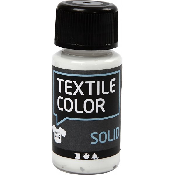 Textile Solid textilfärg - vit - täckande - 50 ml Textile Solid textilfärg - vit - täckande - 50 ml