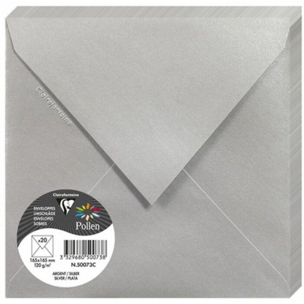 Pollen Konvolutt 165x165- 20-pakning - Slv