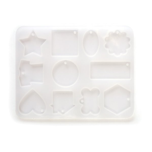 Silikonform f�r nyckelringar 15,6 x 12,1 x 0,7 cm