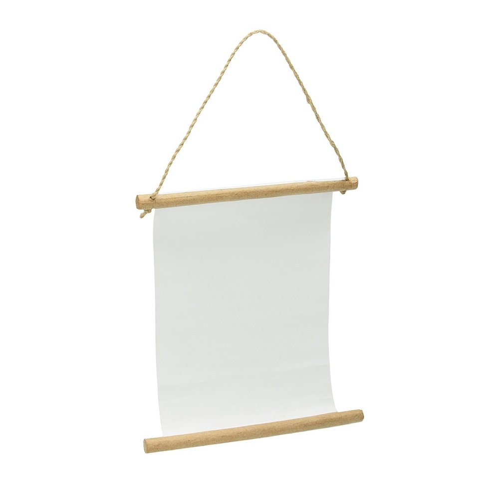 Håndværksramme Væghængt papirrulle m/hørstruktur - 17x20/14 cm - Papfigurer, Papirartikler, Dekorationsrammer, Hobbymateriale, Håndværk