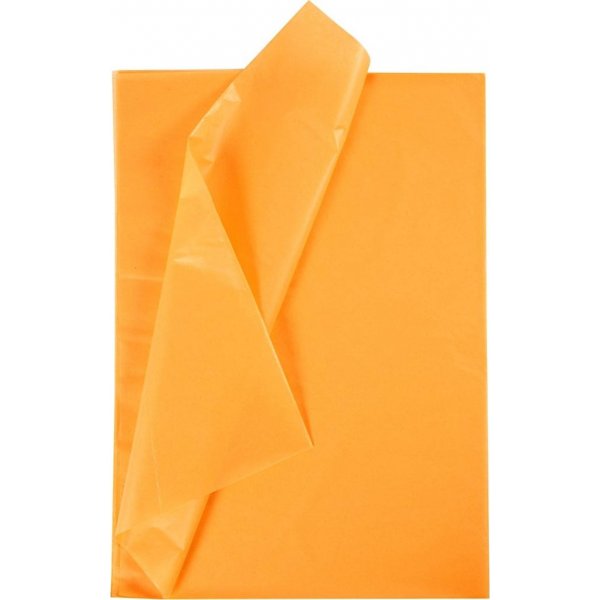 Silkespapper - gul - 50 x 70 cm - 14 g -25 ark
