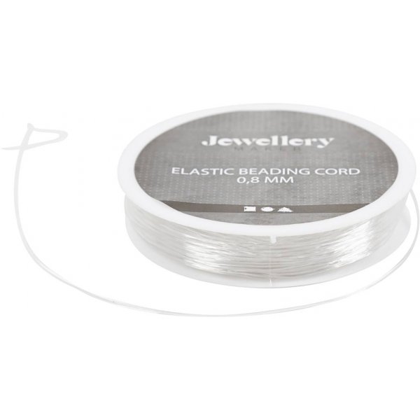 Elastisk smyckestråd - Ø0,8 mm - rund - 10 m Elastisk smyckestråd - Ø0,8 mm - rund - 10 m