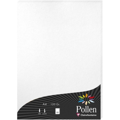 Pollen Brevpapir A4 - 50 stk - Iriserende Hvid
