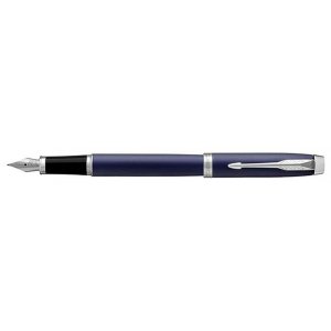 Kulspetspenna Parker IM - Matte Blue Chrome Trim -  Fountain pen - Medium Bl