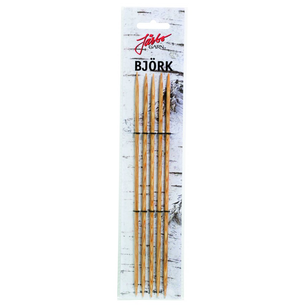 Ermpinner Bjørk - 20cm/4,0mm - Strømpepinner, Strikkepinner, Strikking, Strikke, hekle, knyte & veve