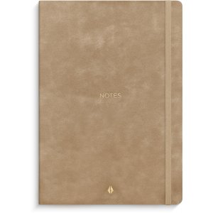 Notesbog Deluxe A5 glat beige linjeret Notesbog Deluxe A5 glat beige linjeret
