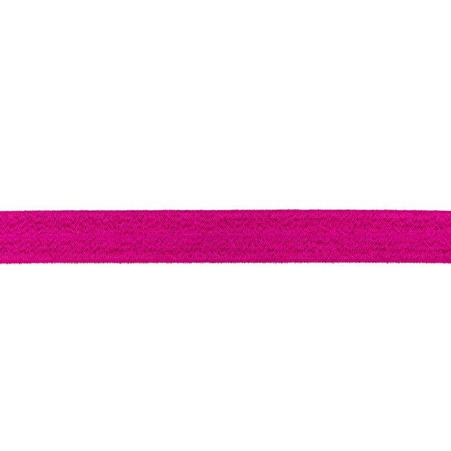 Mansjettstoff - Stretchy, glitter, fotokrom 2 cm - fuchsia - Linningsbånd, Klestoffer, Tekstiler