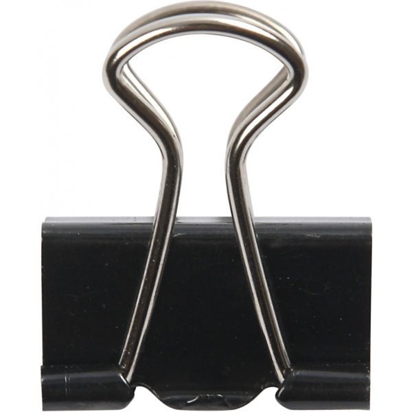 Clips - svart - 19 mm - 40 st Clips - svart - 19 mm - 40 st