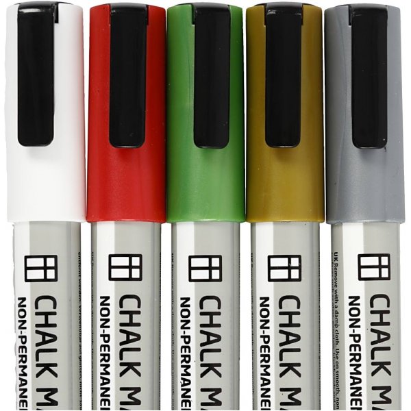 Chalk Markers - metallicfärger - 5 st Chalk Markers - metallicfärger - 5 st