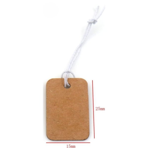 Etiketter brune 10-pakning - 2,5x1,5 cm Etiketter brune 10-pakning - 2,5x1,5 cm