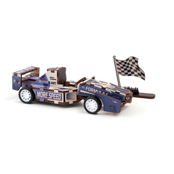 3D-modell i tr� - Racerbil
