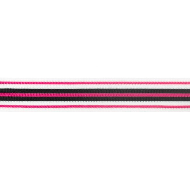 Bånd - Stribet, bredt - Fuchsia - Andre stropper & remme, Bånd & dekorationsbånd, Tekstilbånd & snor