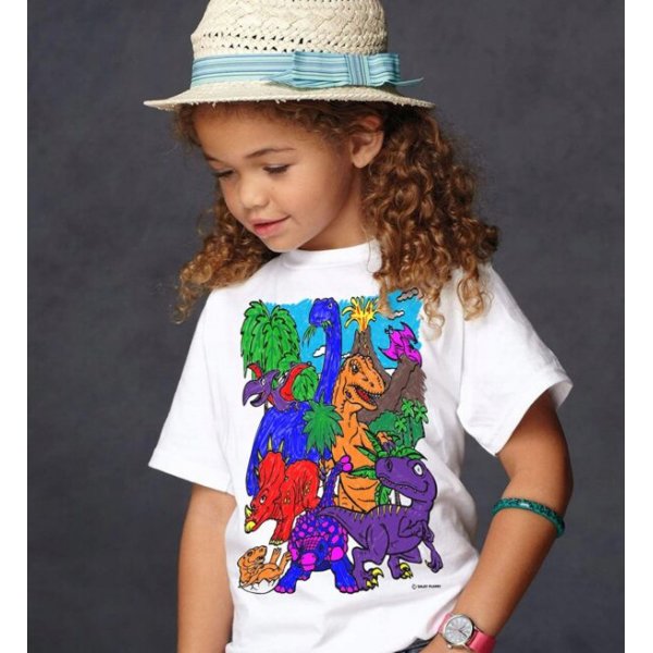 Färglägg din T-shirt - Dinosaurier Färglägg din T-shirt - Dinosaurier
