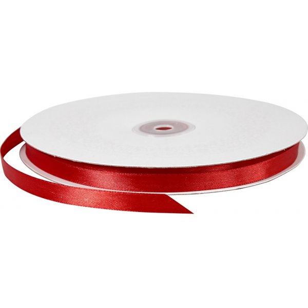Satinband - röd - B10 mm - 100 m Satinband - röd - B10 mm - 100 m