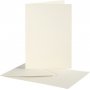 Postkort med konvolutt - off-white- 10,5 x 15 cm - 10 stk.