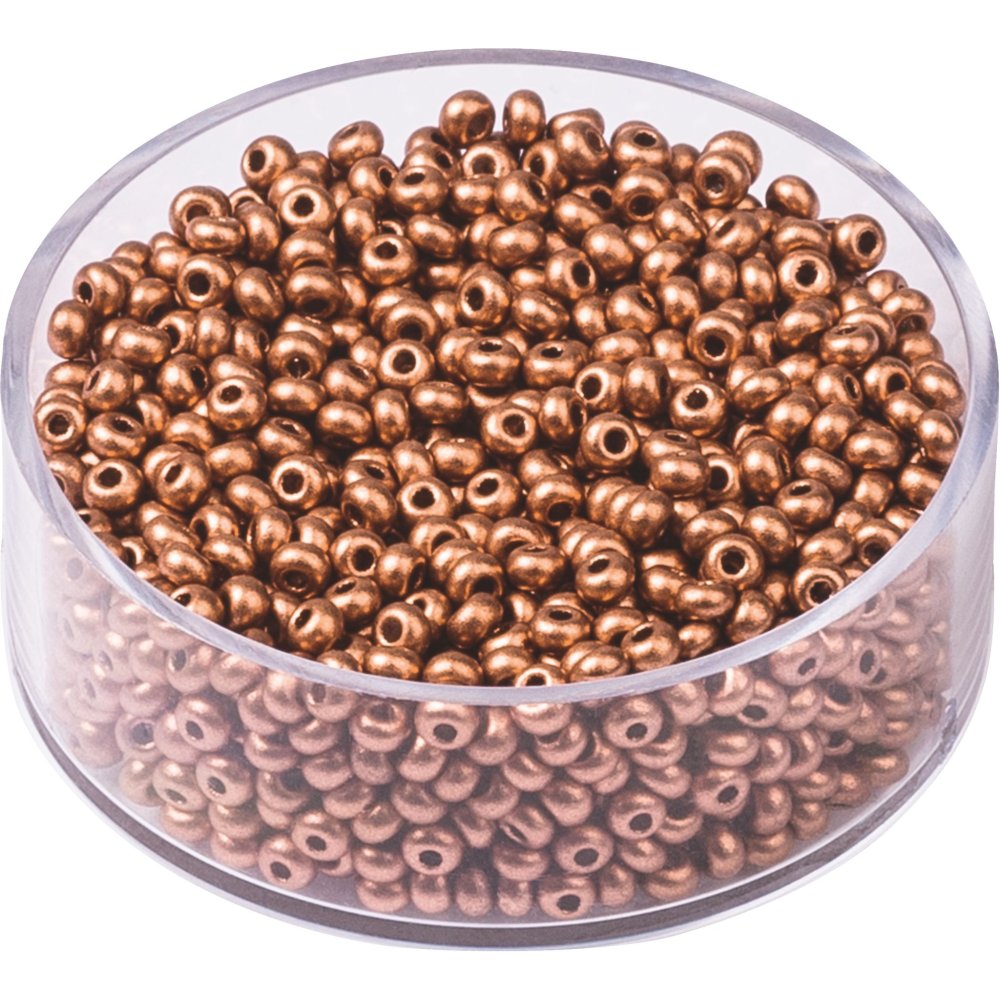 Boheme rocailleperler 2,5 mm 17 g - Rosaguld mat - Blandinger af rocaillesperler, Rocaillesperler, Håndværk