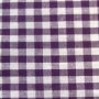 Bomullstyg Gingham Små rutor - Mörklila-Vit - 140 cm