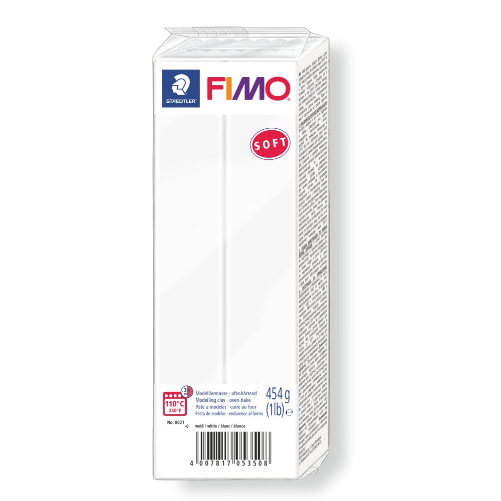 Modellervoks Fimo Soft 454 g - Hvid - Fimolera, Modellere, Hobbyartikler til børn, Hobbymateriale, Håndværk