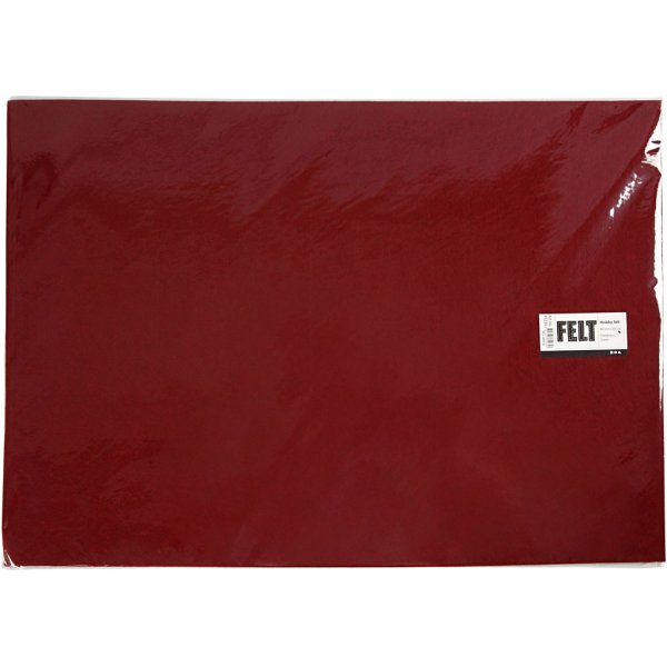 Hobbyfilt - gammelröd - 42 x 60 cm Hobbyfilt - gammelröd - 42 x 60 cm