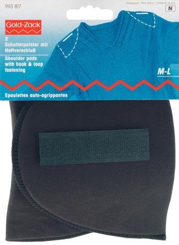 Axelvadd inlägg med fästanordning svart M - L 2 st - Axelvaddar, Mellanläggsmaterial & backing, Sytillbehör & sybehör