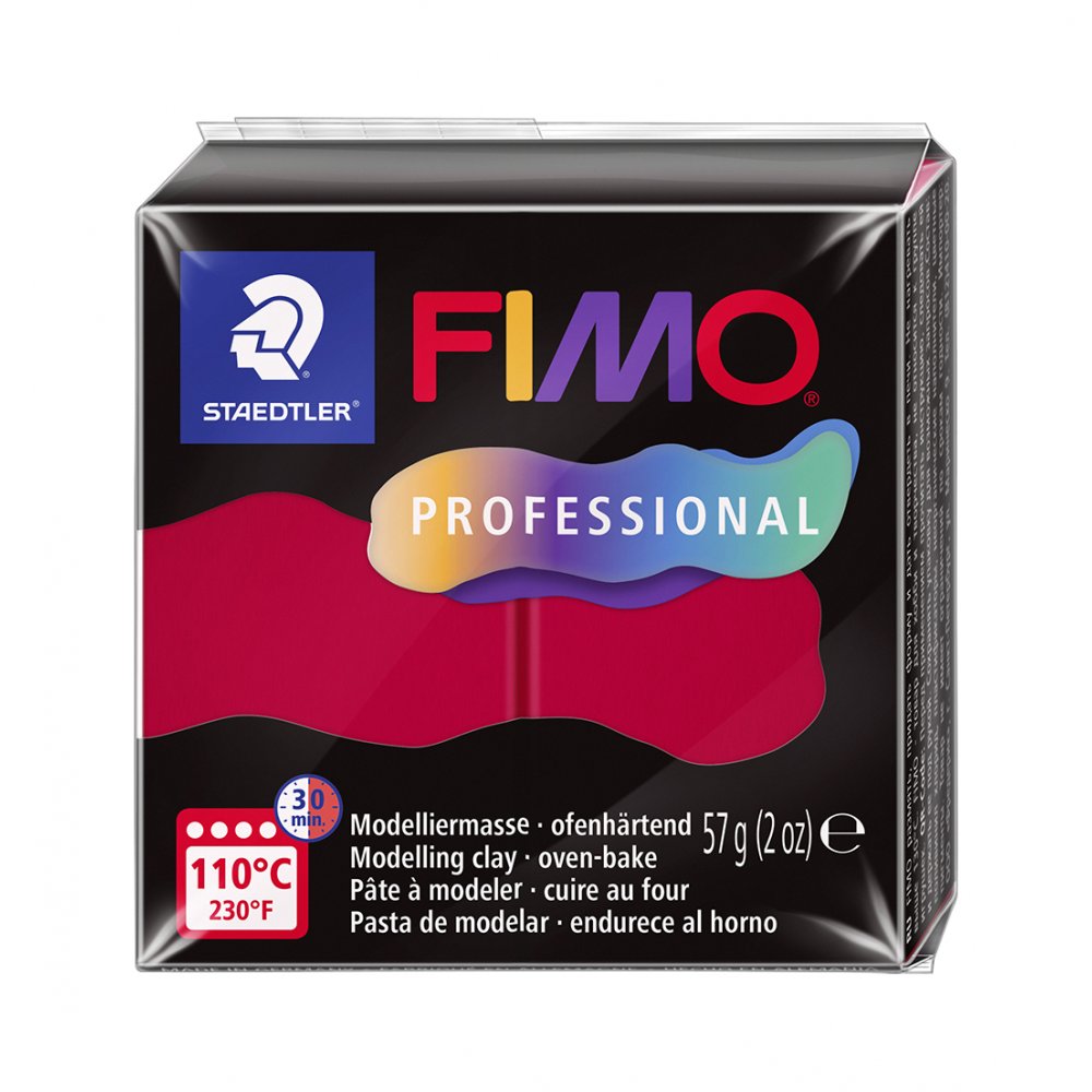 Modellervoks Fimo Professional 57 g - Karminrød - Fimolera, Modellere, Hobbyartikler til børn, Hobbymateriale, Håndværk