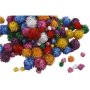 Pompomer - starka frger - glitter - 300 g