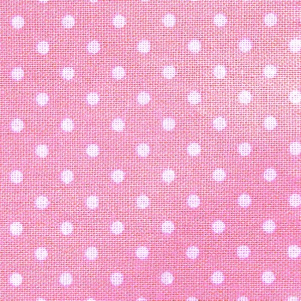 Bomullstyg Prickar små Rosa - 147 cm - Prickigt bomullstyg, Bomullstyg, Tyger