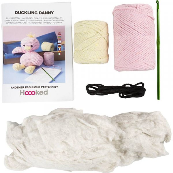 DIY-s�t amigurumi and lyser�d og lysegul - 1 pakke