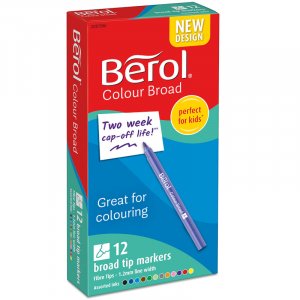 Fiberpenna Berol - Colour Broad - 12 pennor pennor