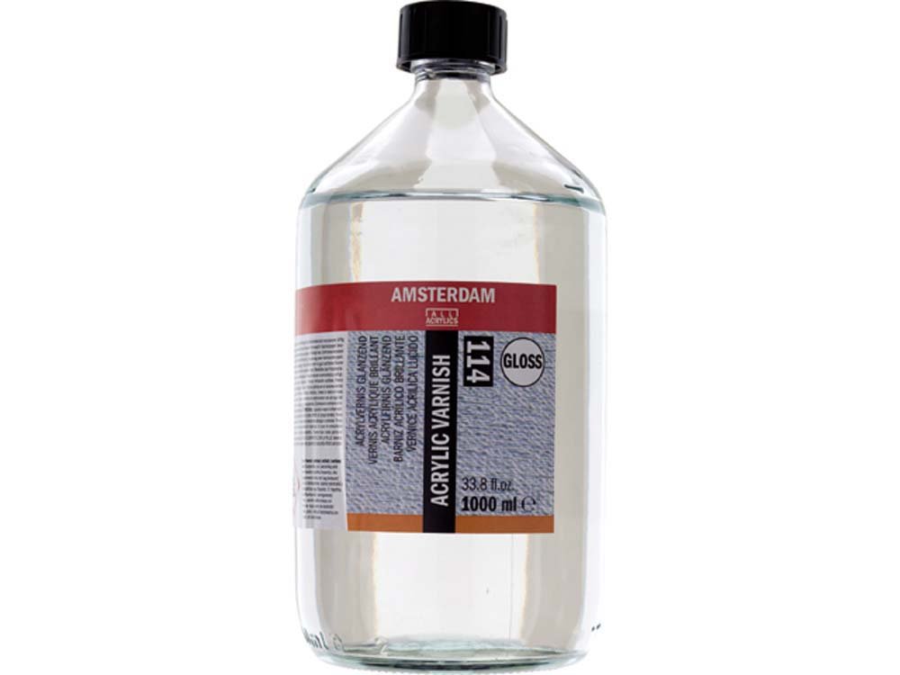 Amsterdam Akryl slutfernis Glans - 1000 ml - Akryl lak, Hobbylack, Fernis og kunstner medier til kunstmaling
