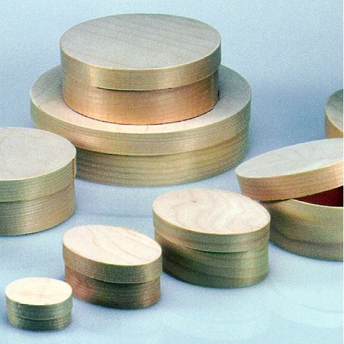 Plywoodask ø 55 mm H 30 mm - obehandlat rund Plywoodask ø 55 mm H 30 mm - obehandlat rund