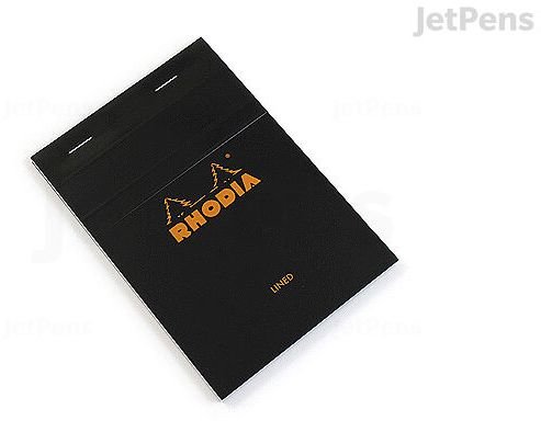 RHODIA Black pads - A6 - 105x148 mm - Rutat - 80 ark / 80 gram