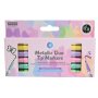 Metallic markers dubbla spetsar 6 f�rger - duo tip