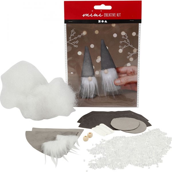 Mini DIY Kit - grå - Skandinavisk tomte Mini DIY Kit - grå - Skandinavisk tomte