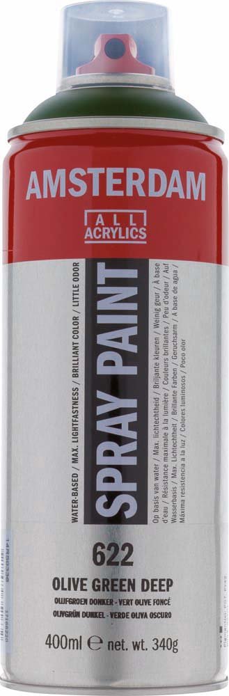 Amsterdam Spray 400 ml - Olive Green Deep - Spraydåser, Spraymaling, Hobbyfarve