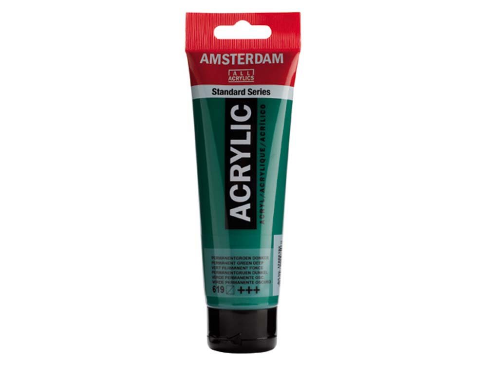 Amsterdam Akrylmaling 120 ml - Permanent Grøn Dybde - Akrylfarver, Kunstnerfarver