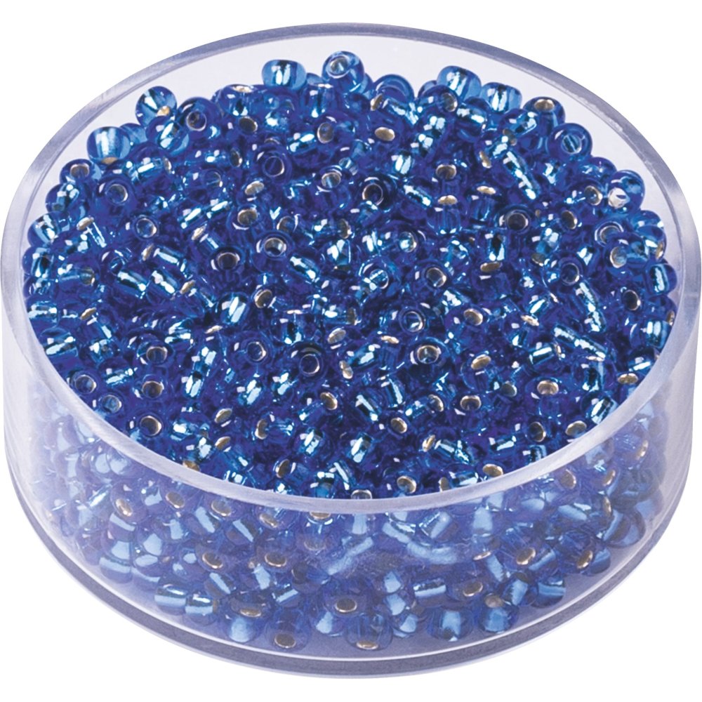 Bohemske rocailleperler 2,5 mm 17 g - Blå - Blandinger af rocaillesperler, Rocaillesperler, Håndværk
