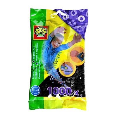 Perler 1000-pak Sorte - Rørperler, Perler & perleplader, Håndværk