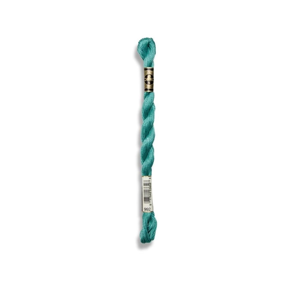 DMC Pearl Cotton Art. 115/5, 992 Light Aquamarine - Broderigarn, Garn, Sticka & virka