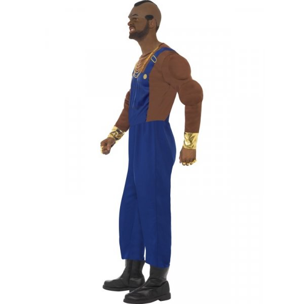 Mr T maskeraddräkt, blå - Extra Large Mr T maskeraddräkt, blå - Extra Large