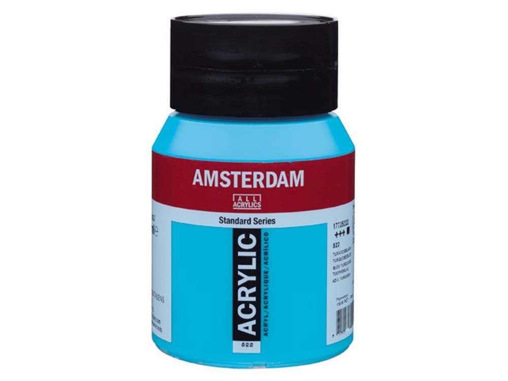 Amsterdam Akryl 500 ml - Turquoise - Akrylfarver, Kunstnerfarver