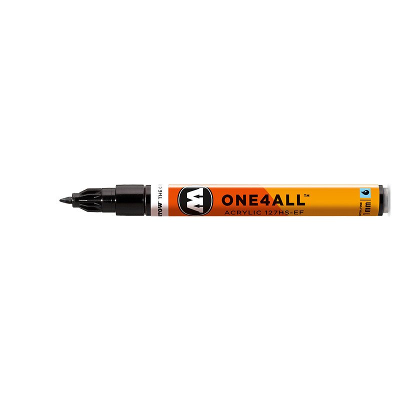 Akrylmarker One4All 1 mm - Signal Black 180 - Akrylmarkør, Molotow Markers, Markers, Penne, Penne, kridt & tusch