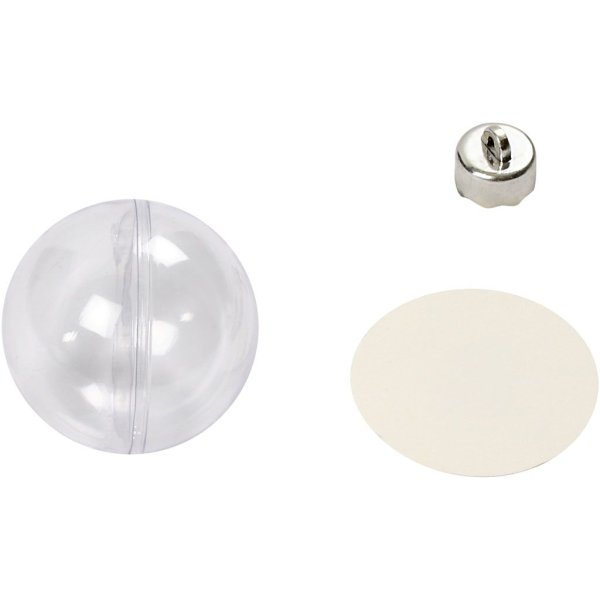 Dekorationskula tvådelad 6 cm Transparent 8-pack Dekorationskula tvådelad 6 cm Transparent 8-pack