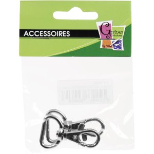 Metallkarbinhakar 20 mm, 2-pack Metallkarbinhakar 20 mm, 2-pack